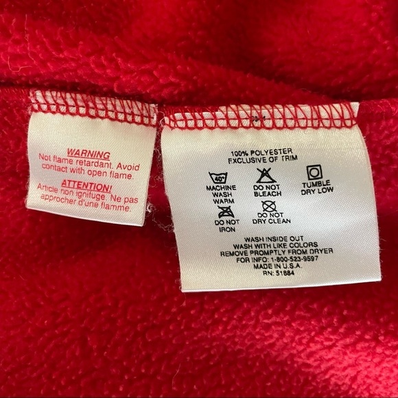 Patagonia Vintage 90s Full Zip Fleece Jacket Red Men’s Medium USA - Picture 9 of 11